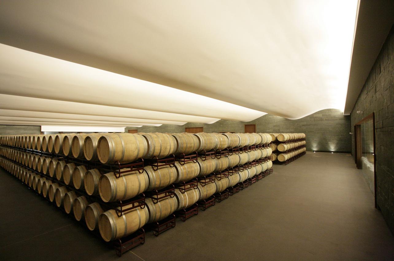 bodegas carlos serres sala de barricas