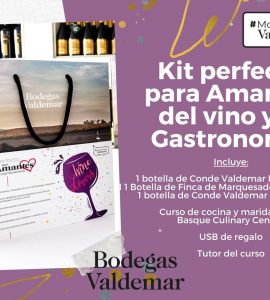 Bodegas Valdemar kit perfecto para amantes del vino y la gastronomia